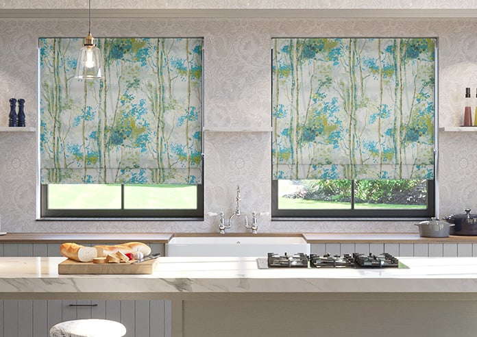 Silver Birch, Larkspur - Twist&Fit Roman Blind - Image 3
